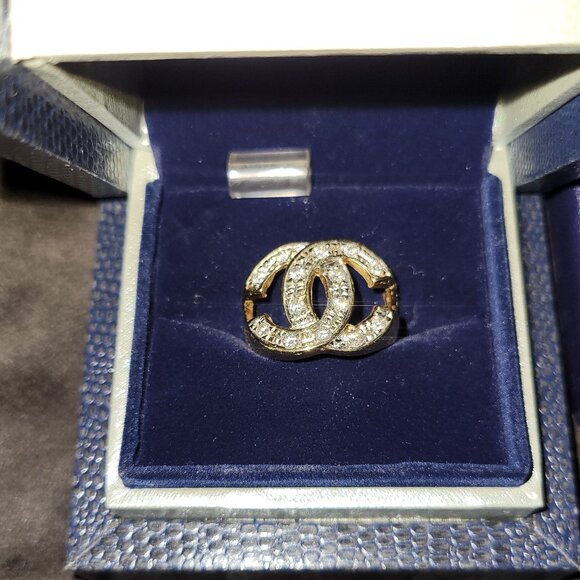 Gold Chanel ring size 9 - Picture 1 of 5
